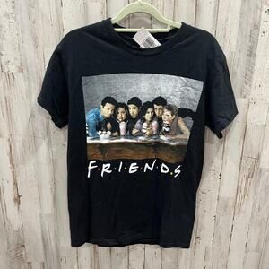 New! Junk food Friends Milkshake 90s Classic Black Tshirt Womens Size XS